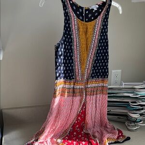 Patrons of Peace Navy and Pink Maxi Dress